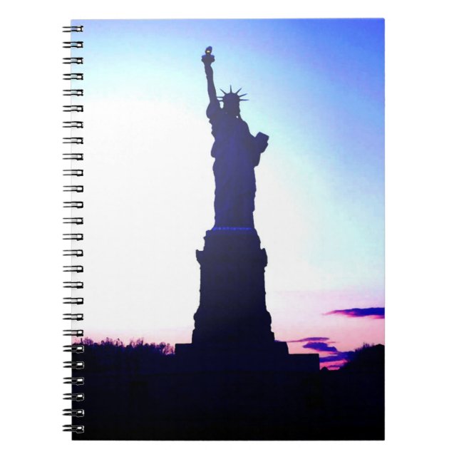 Blue New York Sunset - Lady Liberty Carnet (Devant)