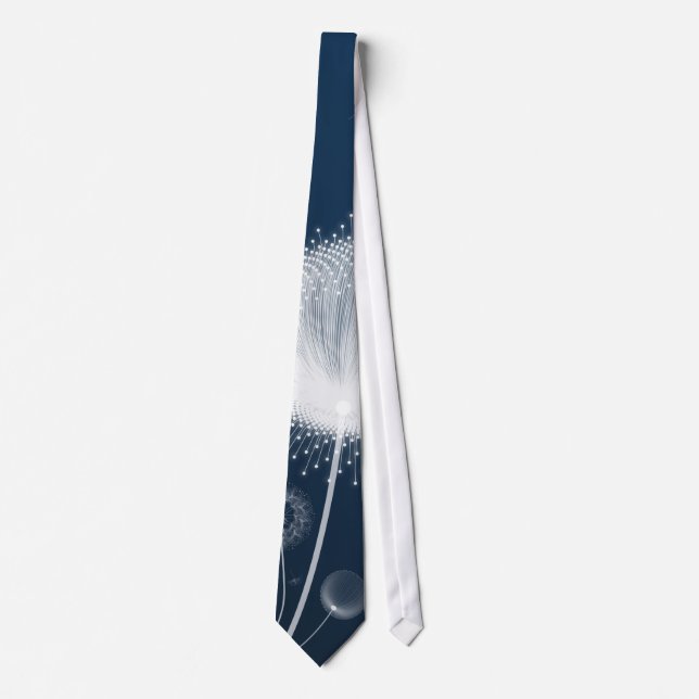 Blue Night Dandelion Canvas Wall Art- Starry Night Tie (Front)
