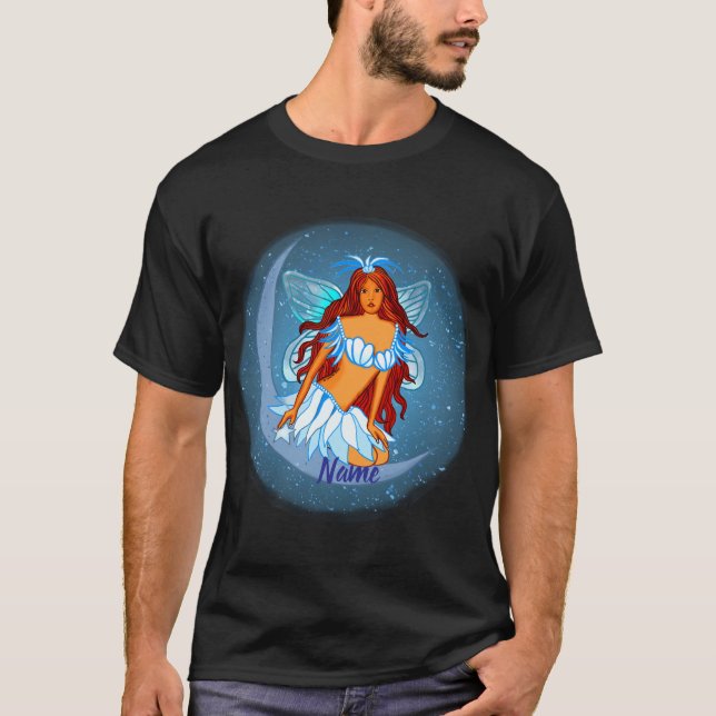 Blue Night Moon Fairy  T-Shirt (Front)