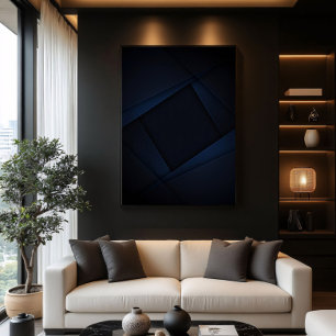Blue Night Structure Poster