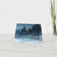 Blue Night Watercolor Landscape