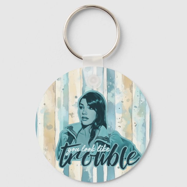 Blue Noir Neve Keychain (Front)