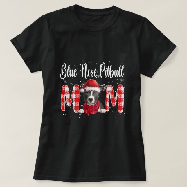 Blue Nose Pitbull Dog Mom Dad Family Costume DIY C T-Shirt (Design Front)