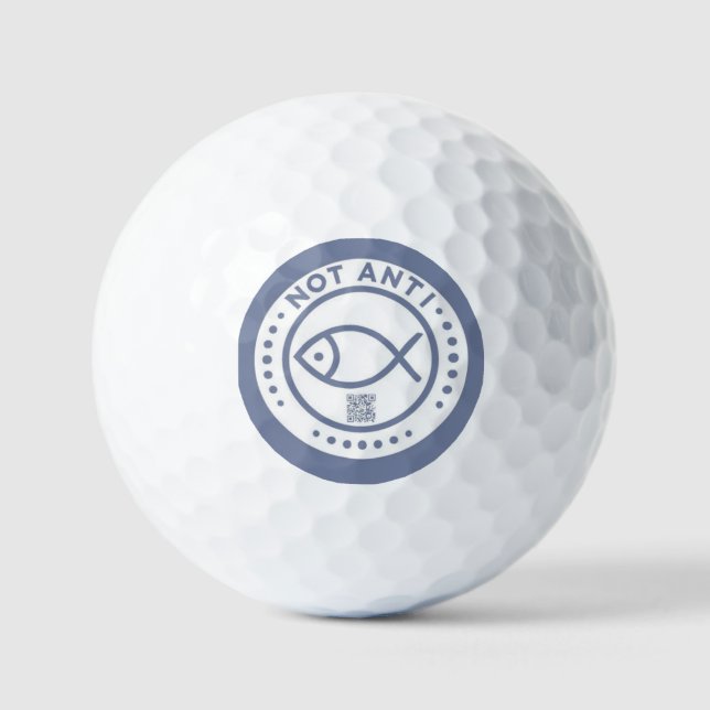 Blue Not Anti Fish golf balls (Front)