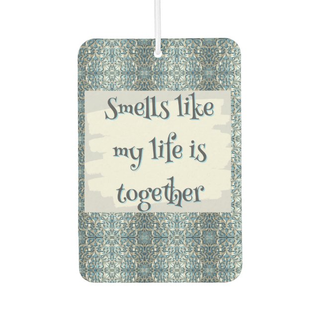 Blue Nouveau  Air Freshener (Front)