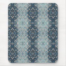 Blue Nouveau Mouse Pad