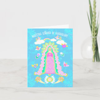 Blue Nuestra Señora de Guadalupe  Note Card