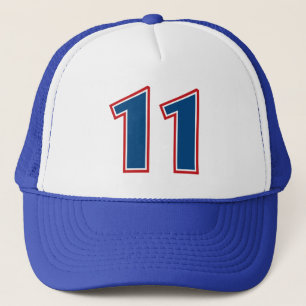 Blue Number 11 Trucker Hat