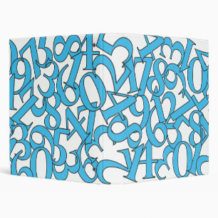 Blue Numbers Binder