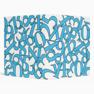 Blue Numbers Binder