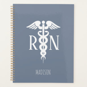 Blue Nurse Médicale Caduceus Personnalisé