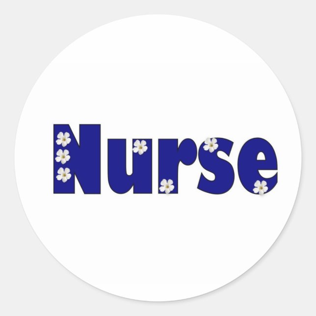 Blue Nurse Sticker (Front)