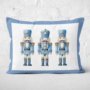 Blue Nutcracker Ballet Christmas Festive Holiday Accent Pillow