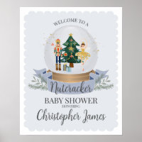 Blue Nutcracker Ballet Winter baby shower welcome