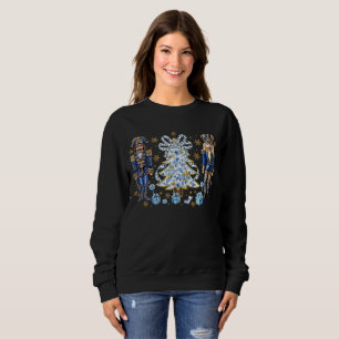 Blue Nutcrackers and Christmas Tree Sweatshirt