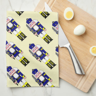 Blue Nutcrackers Christmas Kitchen Towel
