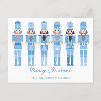 BLUE NUTCRACKERS CHRISTMAS  POSTCARD
