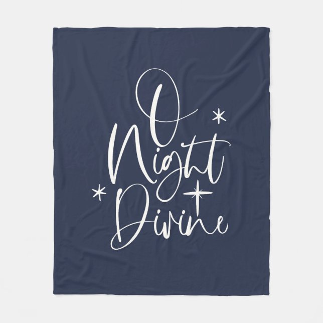 Blue O Night Divine Christmas Throw Blanket (Front)