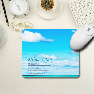  Blue Ocean Aqua Sea Business Information Mouse Pad