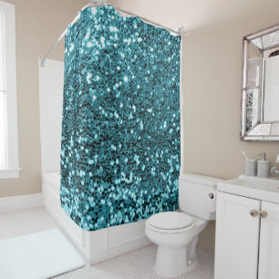 Blue Ocean Aqua Tiffany Faux Glitter Sequin Glam