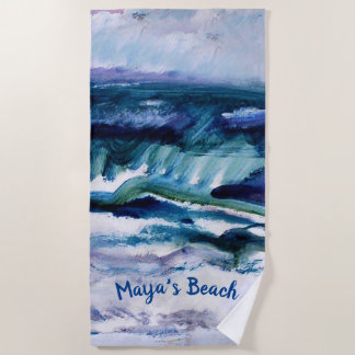 Blue Ocean Beach Pool Towel  - PERSONALIZE