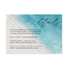 Blue Ocean Beach Summer Mariage Détails Cartes