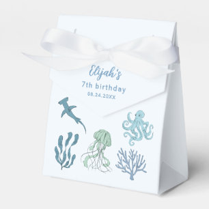 Blue Ocean Birthday Party Favor Box