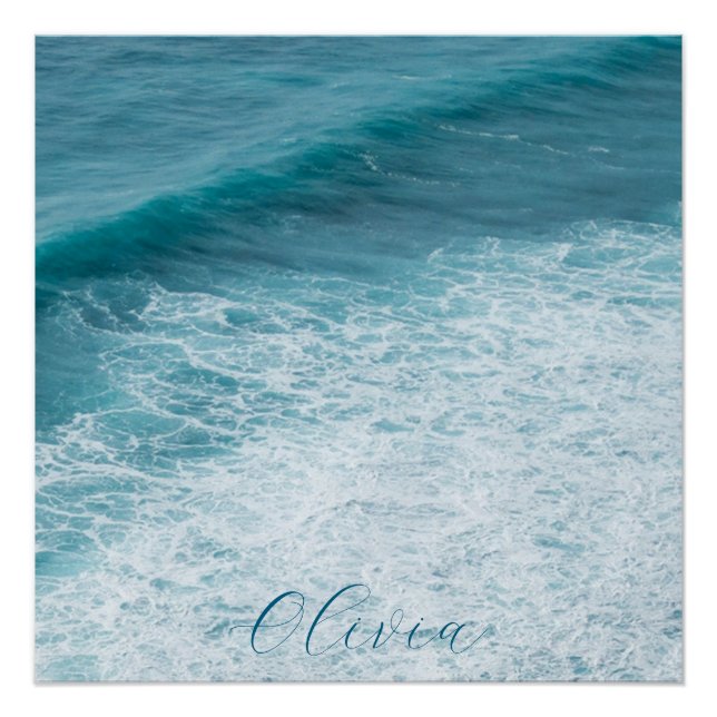 Blue Ocean Colour background poster (Front)