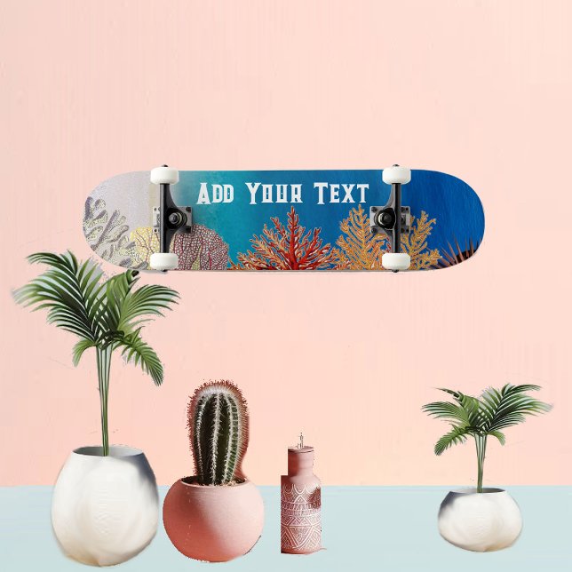 Blue Ocean Coral Reef Tropical Paradise Serene Sea Skateboard (Blue Ocean Coral Reef Tropical Paradise Serene Sea Skateboard)