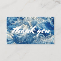 Blue ocean crashing waves thank you