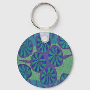 Blue Ocean Groove Keychain