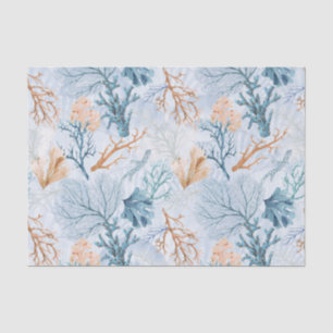 Blue Ocean Marine Sea Coral Tissue Paper
