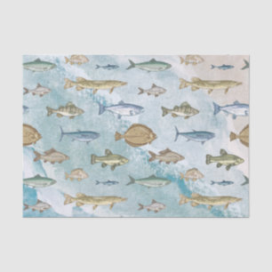 Blue Ocean Nautical Seascape Tissue Paper