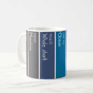 Blue Ocean Paint Palette Paint Chips  Coffee Mug