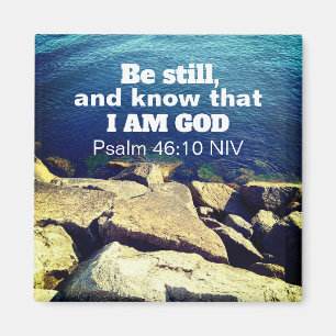 Blue Ocean Photo Powerful Bible Verse Magnet