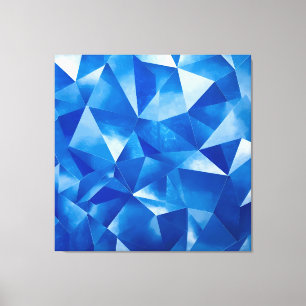 Blue Ocean Prism Polygonal Canvas Print