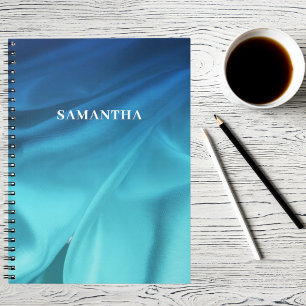 Blue Ocean Satin Name Notebook