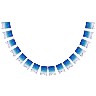 Blue Ocean Sea Beach Bunting Flags