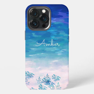 Blue Ocean Sea Beach Personalized iPhone 13 Pro Case