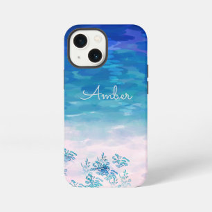 Blue Ocean Sea Beach Personalized iPhone 13 Mini Case