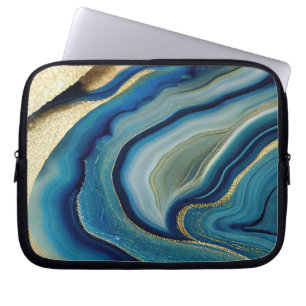 Blue Ocean Sea Sparkle Laptop Sleeve