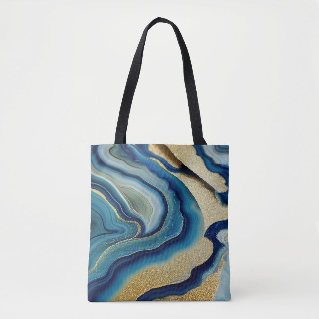 Blue Ocean Sea Sparkle Tote Bag (Front)