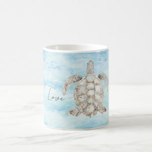 Blue Ocean Sea Turtle Coffee Mug