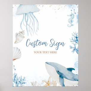 Blue Ocean Sea You Soon Summer Custom Sign