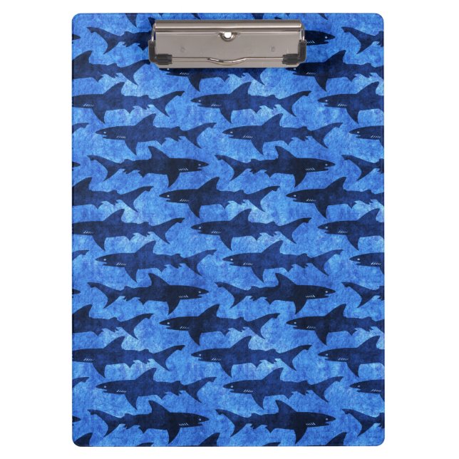 Blue Ocean Shark Attack Clipboard (Front)