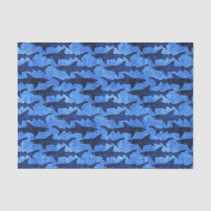 Blue Ocean Shark Attack Tissue Paper