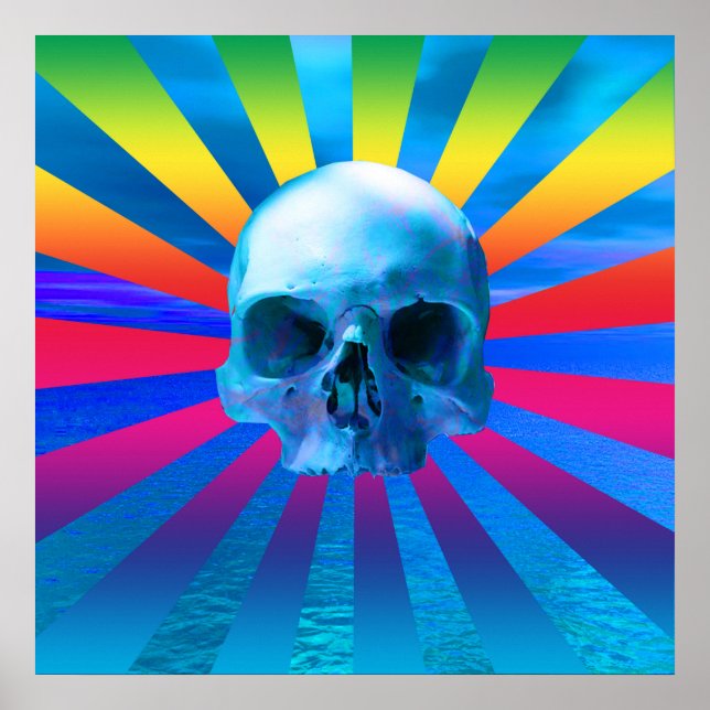 Blue ocean skull poster (Front)