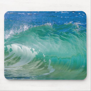 Blue Ocean Summer Beach Waves Mouse Pad
