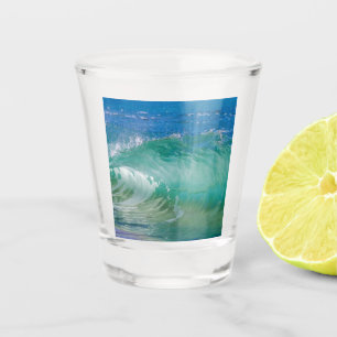 Blue Ocean Summer Beach Waves Shot Glass