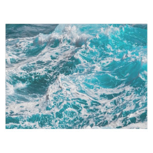 Blue Ocean Summer Waves Tablecloth